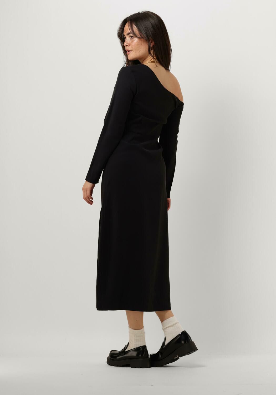 Zwarte MODSTROM Midi jurk FANYAMD LONG DRESS Omoda