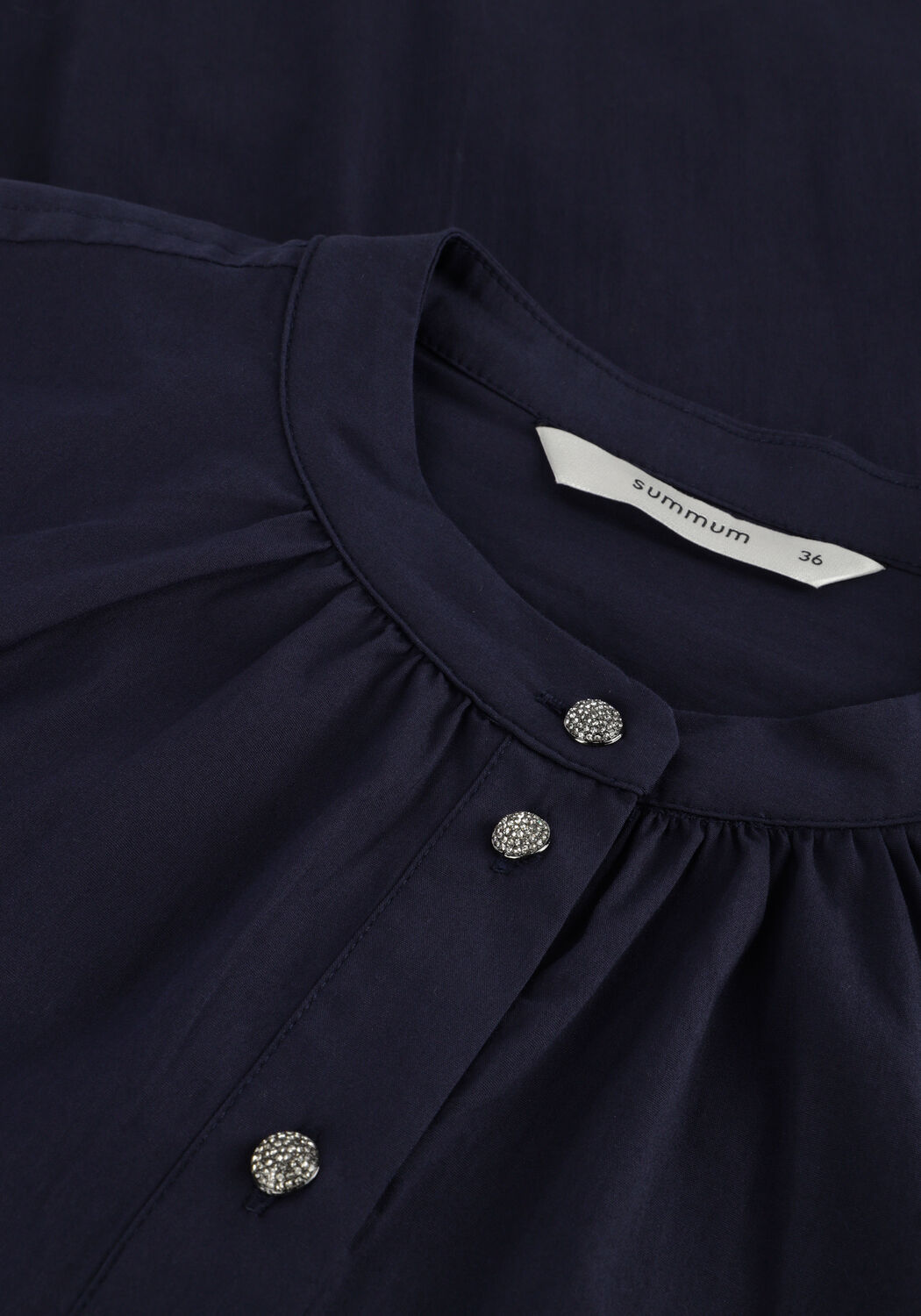 SUMMUM BLOUSE COTTON STRETCH Blouses Bleu fonc&eacute; - large