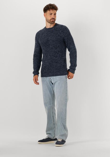 Donkerblauwe ANERKJENDT Trui AKSUNE STRUCTURE KNIT - large