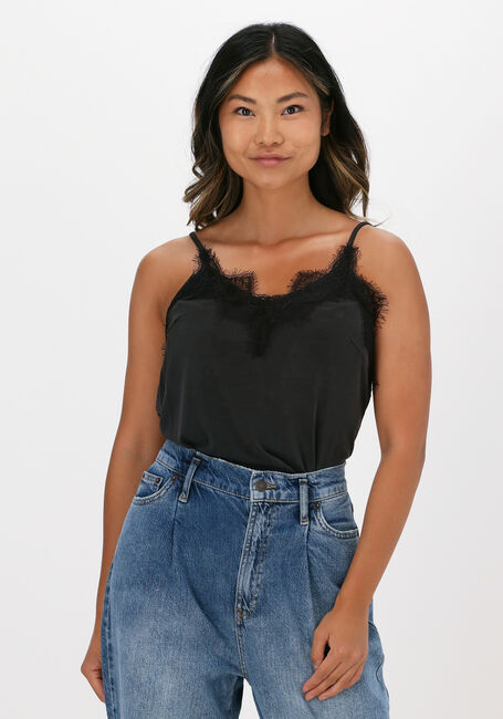 Zwarte MSCH COPENHAGEN Top LILLIANE FENYA LACE SINGLET - large