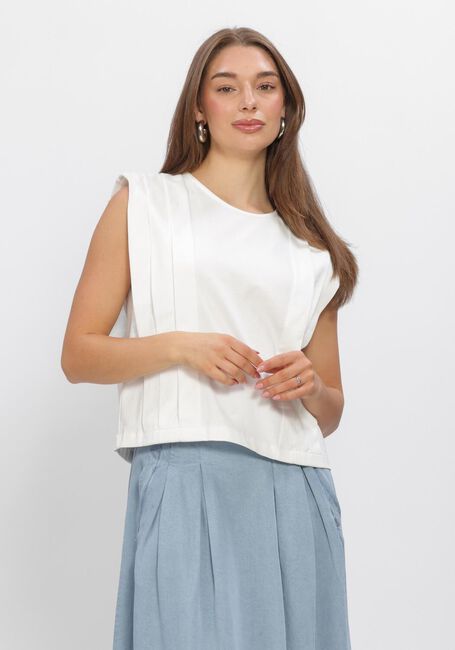 CO'COUTURE Haut ZELLICC PADDED PLEAT TOP en blanc - large