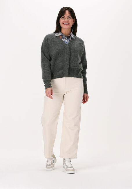 SECOND FEMALE Gilet BROOK KNIT REVERSE BOXY CARDIG en gris - large