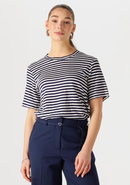 Donkerblauwe MY ESSENTIAL WARDROBE T-shirt LISAMW STRIPED TEE - large