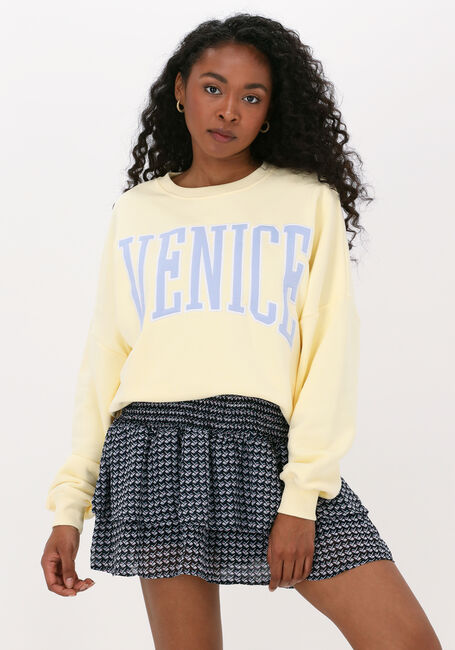 COLOURFUL REBEL Chandail VENICE PATCH DROPPED SHOULDER SWEAT en jaune - large