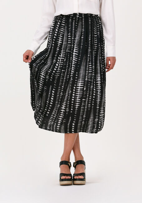 SIMPLE Jupe midi WOVEN SKIRT en noir - large