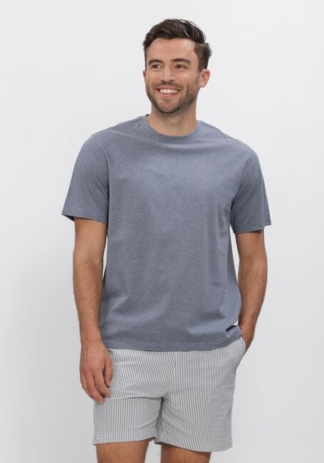 PROFUOMO T-shirt T-SHIRT CREW NECK MERCERIZED STRETCH PIQUE en bleu - large