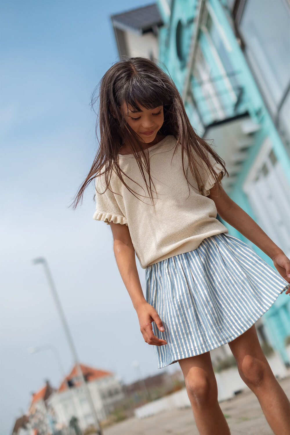 Ecru LIKE FLO T-shirt EMMA FLO GLITTER TOP - large