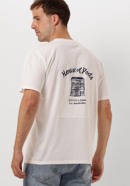 SCOTCH & SODA T-shirt RELAXED FIT APPLIQUE ARTWORK T-SHIRT en blanc - large
