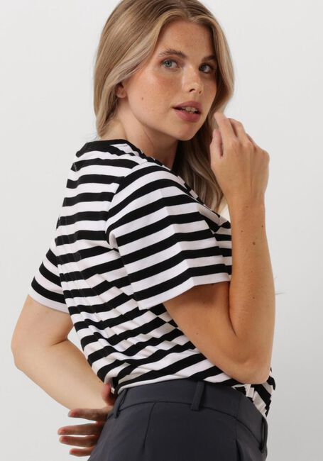 SUMMUM T-shirt SHORT SLEEVE TOP CLASSIC COTTON TEE en noir - large