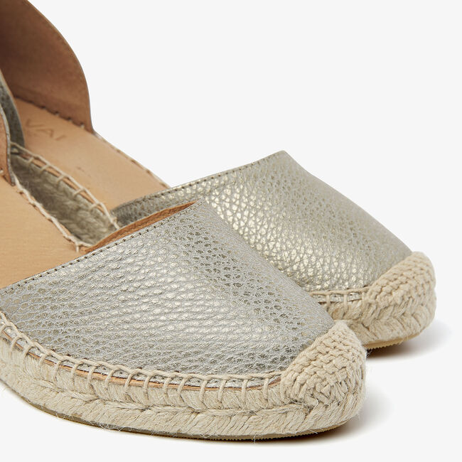 Grijze VIA VAI Sandalen FLORA BRAID - large