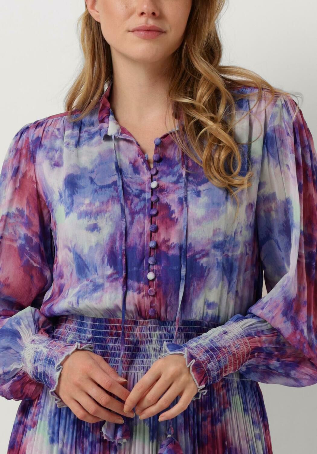 Lila JANICE Maxi jurk WALTER PRINT Omoda