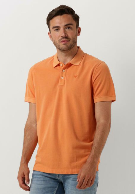 PME LEGEND Polo SHORT SLEEVE POLO PIQUE GARMENT DYE en orange - large