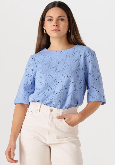 Lichtblauwe OBJECT Top OBJAVA 2/4 LO O-NECK TOP - large