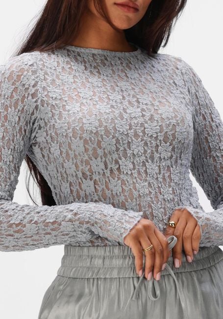 AIMEE THE LABEL ANNIE LACE LONGSLEEVE Hauts & T-shirts en bleu - large