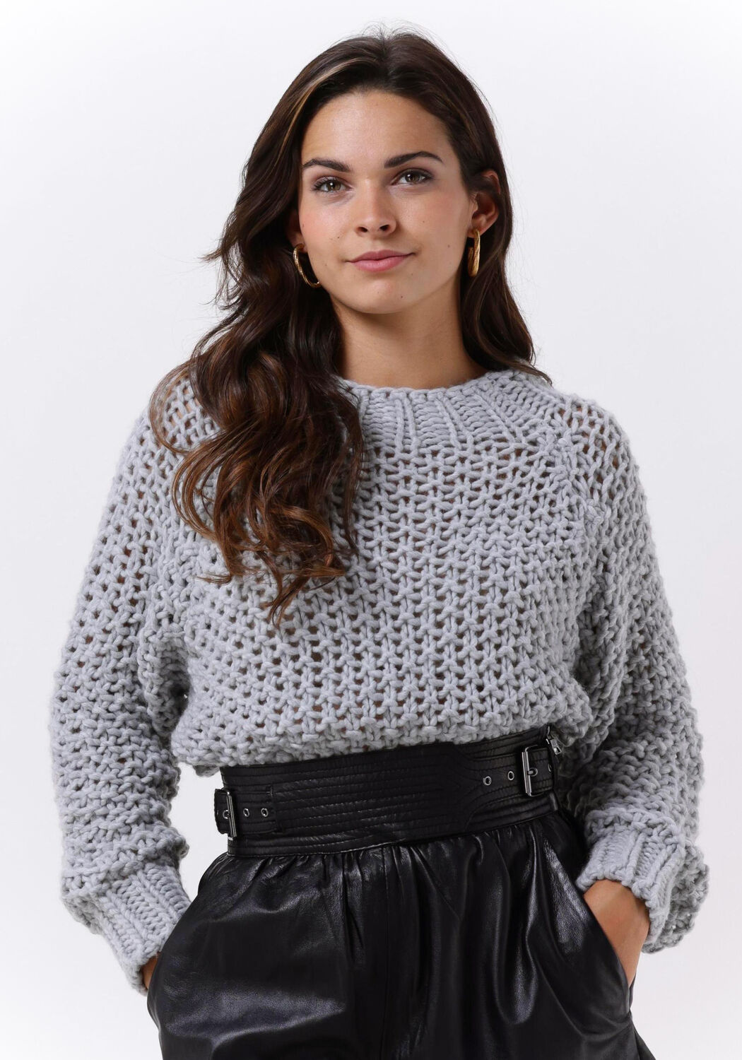 Pull gris simple shop