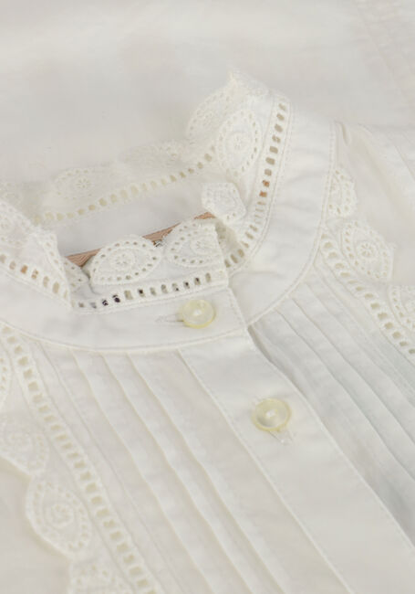 Gebroken wit SCOTCH & SODA  LONG-SLEEVED BRODERIE ANGLAISE DETAIL SHIRT - large