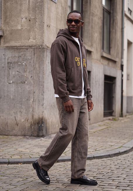 Bruine POCKIES Sweater OOO ZIP HOODIE - large