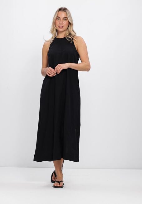 Zwarte SELECTED WOMEN Maxi jurk SLFLUISA RELAXED LINEN BLEND DRESS - large