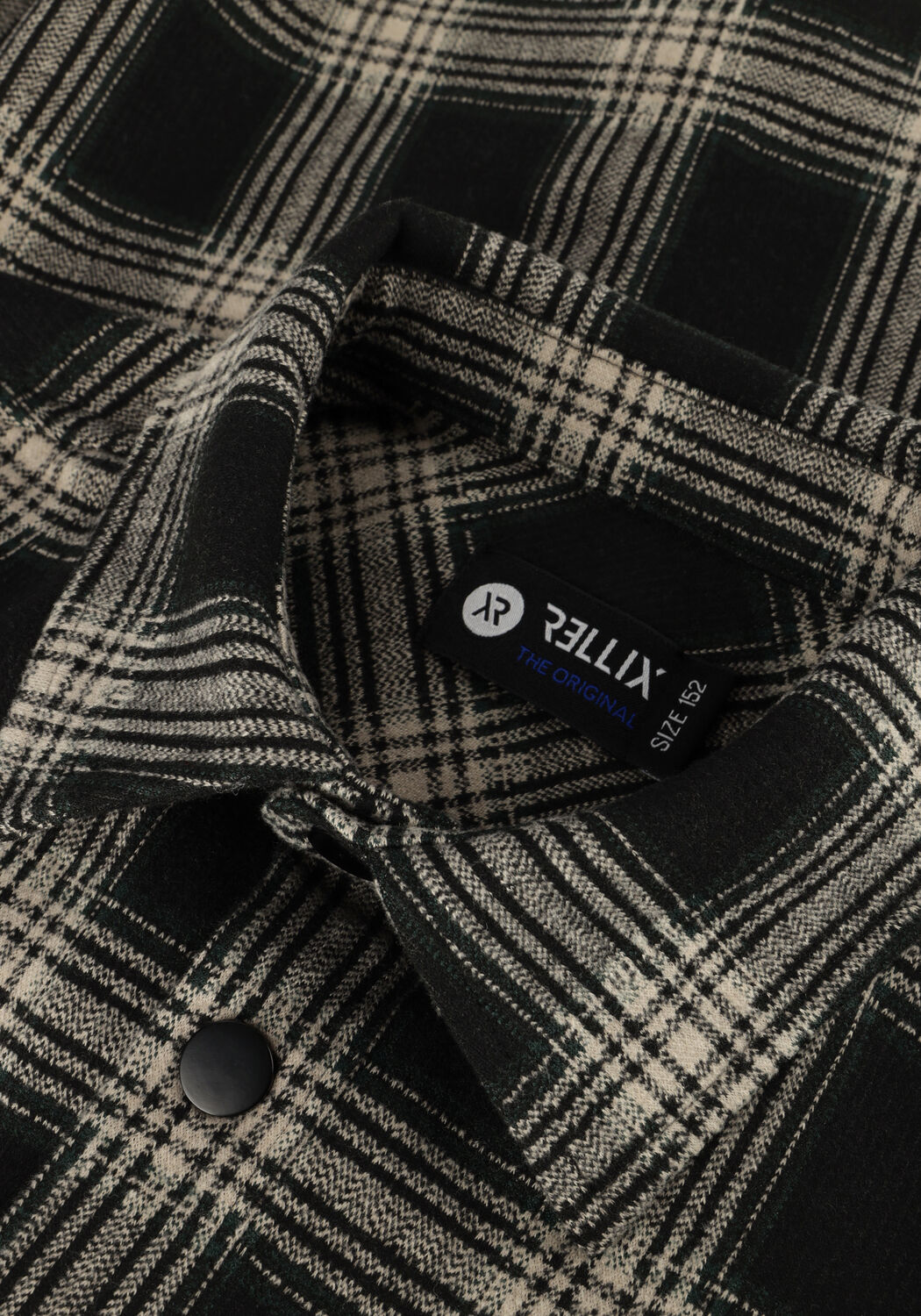 RELLIX Chemise d&eacute;contract&eacute; SHIRT JACKET BIG CHECK en noir - large
