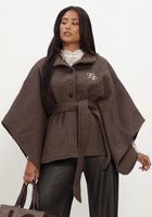 Bruine LIU JO Sjaal LOGO - CLOACK/PONCHO - medium