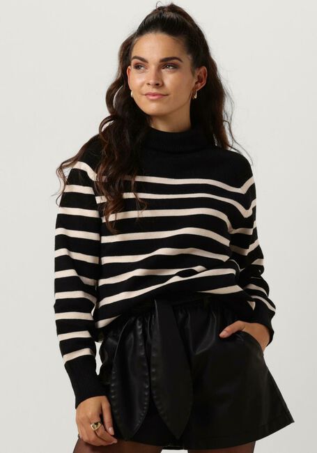 NOTRE-V Col roulé STRIPE KNIT SWEATER en noir - large