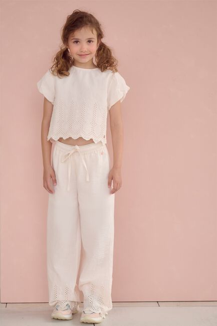 Lichtroze NONO Broeken/jumpsuits SUNET PANTS WITH EMBROIDERED BORDERS - large