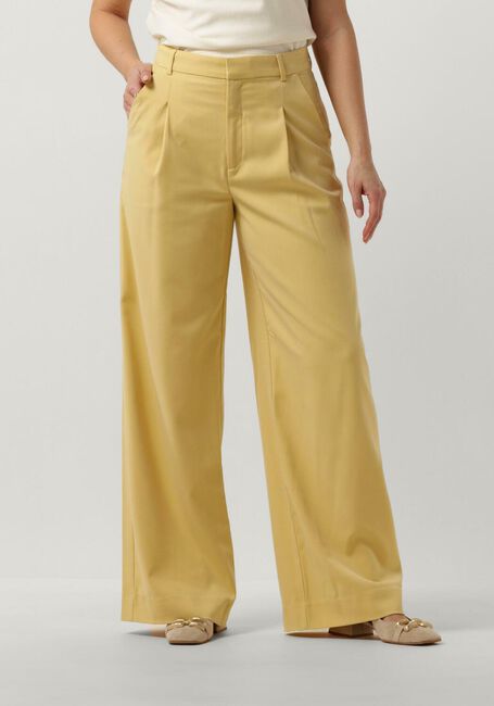 GESTUZ Pantalon PAULA WIDE PANTS en jaune - large