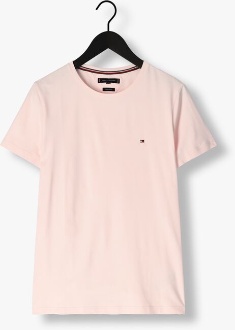 TOMMY HILFIGER T-shirt STRETCH SLIM FIT TEE Rose clair - large
