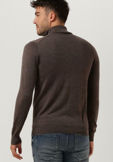 PROFUOMO Col roulé PULLOVER HALFZIP en taupe - large