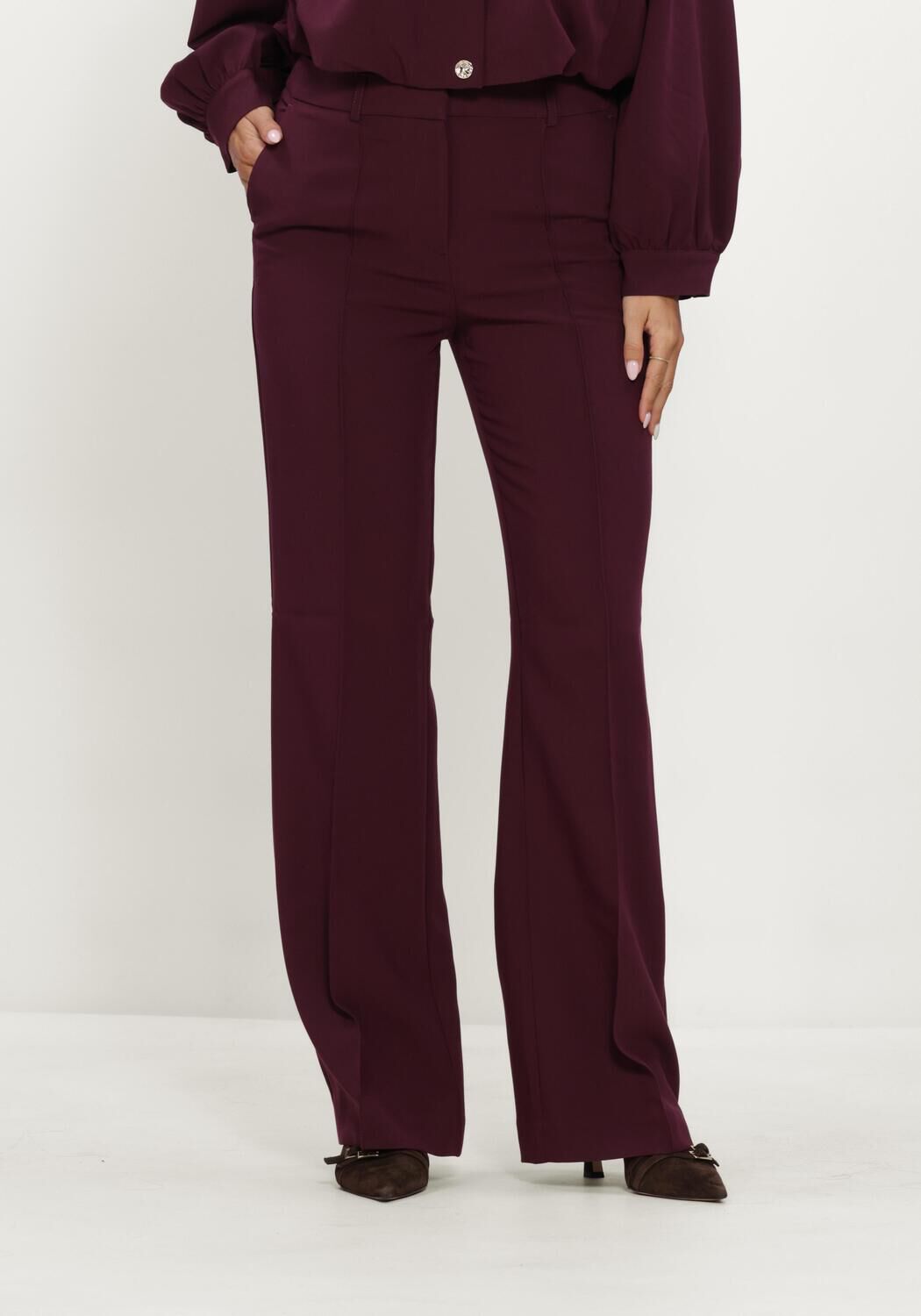 NOTRE-V Pantalon &eacute;vas&eacute; NV-ISALINE Bordeaux - large