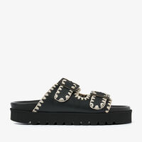 Zwarte VIA VAI Slippers RAE TAARA - medium
