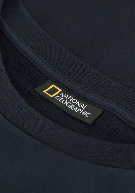 Donkerblauwe NATIONAL GEOGRAPHIC Sweater FOUNDATION ORGANIC CREWNECK - large