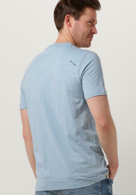 CAST IRON T-shirt SHORT SLEEVE R-NECK COTTON SLUB Bleu clair - large