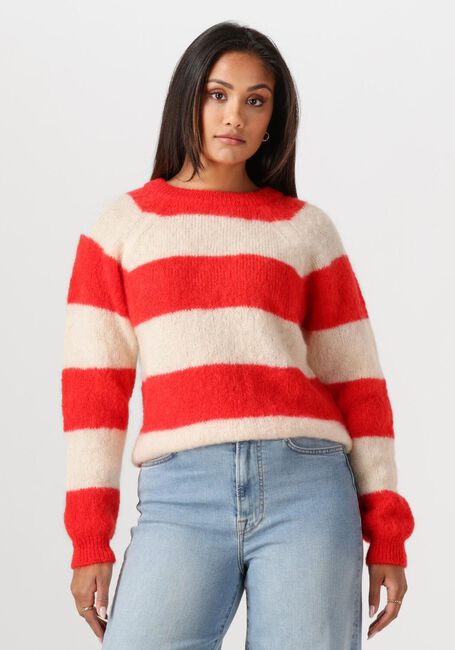 BY-BAR Pull SIAN STRIPE PULLOVER en rouge - large