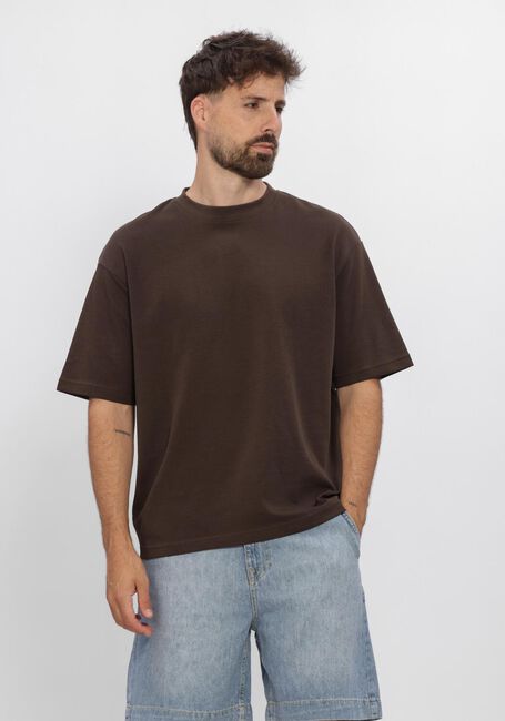 SELECTED MEN T-shirt SLHLOOSEOSCAR SS O-NECK TEE NOOS en marron - large