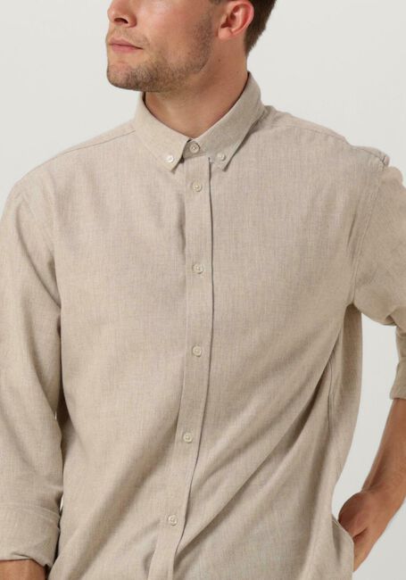 Beige ANERKJENDT Casual overhemd AKKONRAD MELANGE SHIRT - large
