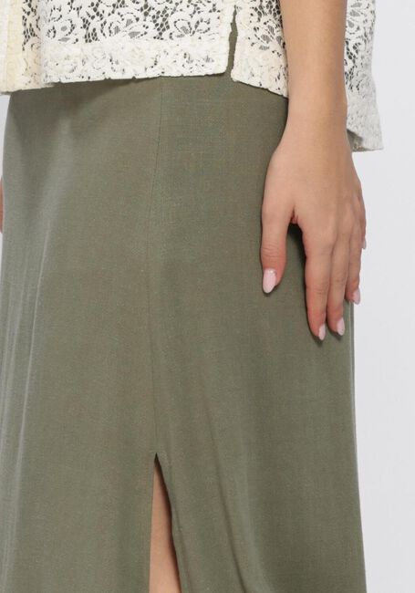 SELECTED WOMEN Jupe maxi SLFVIVA HW ANKLE LINEN BLEND SKIRT en vert - large