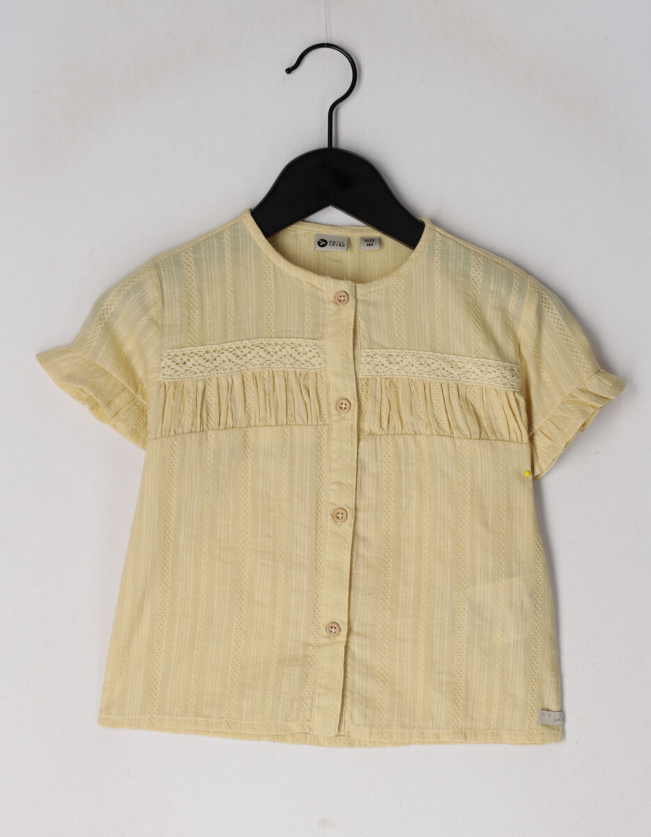 Beige DAILY7 Top RUFFLE SHIRT - medium