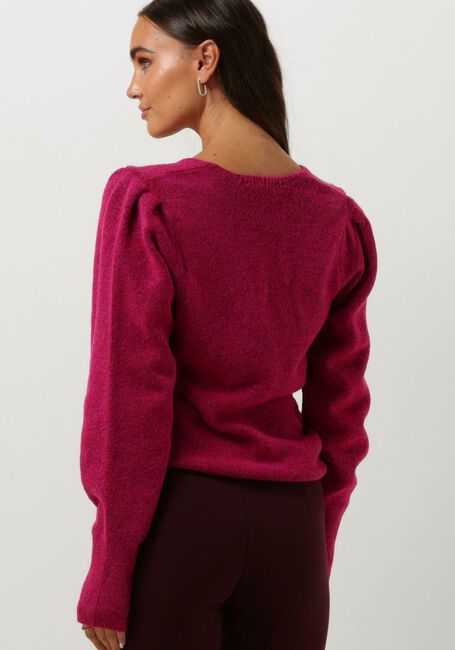 JANSEN AMSTERDAM Pull K190 KNIT V-NECK LONG SLEEVES en rose - large