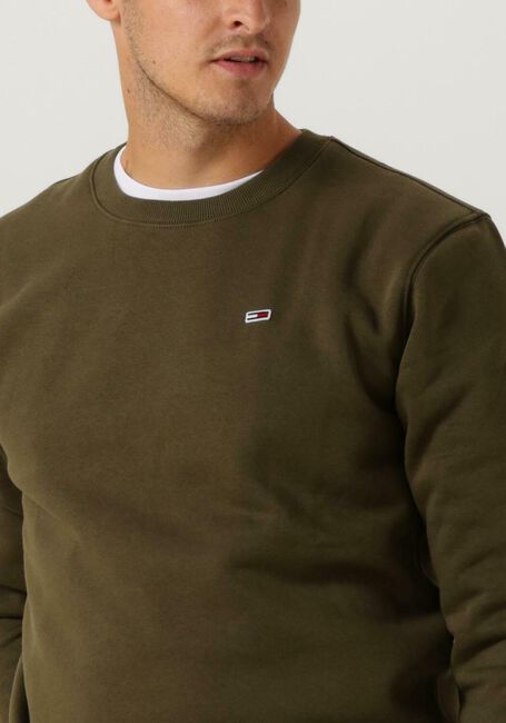 TOMMY JEANS Chandail TJM REGULAR FLEECE C NECK en vert - large