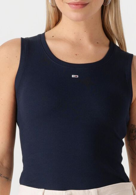 TOMMY JEANS Haut TJW ESSENTIAL RIB TANK EXT Bleu foncé - large