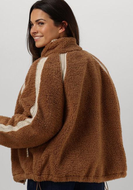 Cognac UGG Jack NIKIA CHROCHET FLUFF JACKET - large