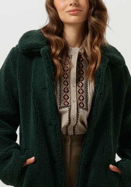 Donkergroene ANOTHER LABEL Faux fur jas MOUSSY COAT - large