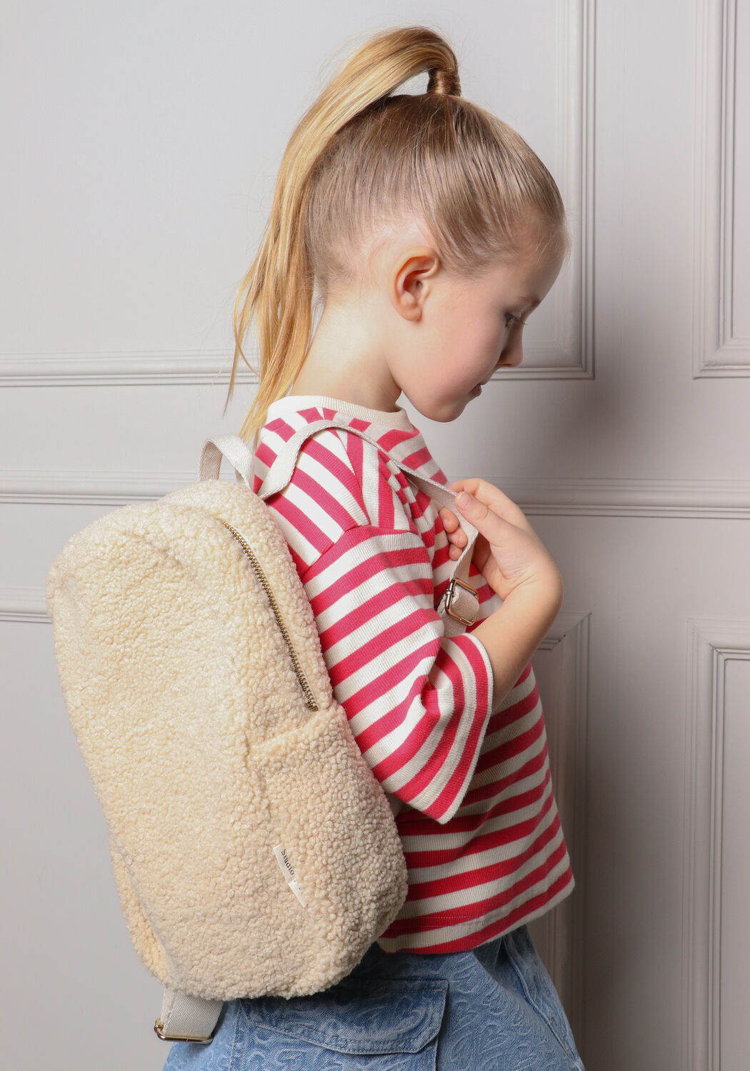 STUDIO NOOS MINI CHUNKY BACKPACK Sac &agrave; dos &Eacute;cru - large