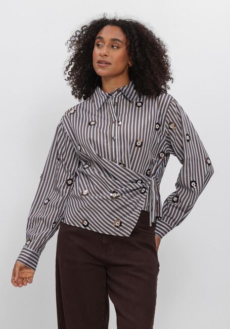 Bruine NUKUS  AMY BLOUSE STRIPE - large