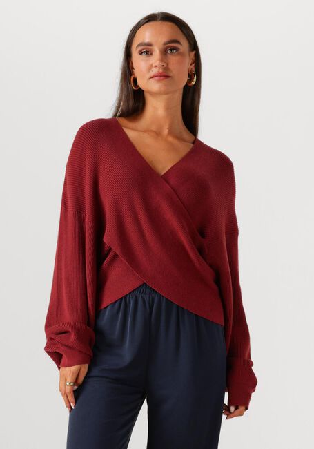 MSCH COPENHAGEN Pull MSCHZINELLE RACHELLE WRAP PULLOVER en rouge - large