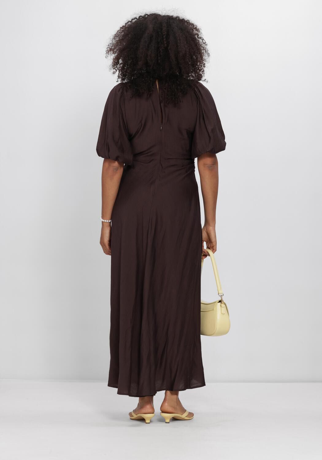 CO'COUTURE Robe maxi HERACC SS PUFF DRESS en marron - large