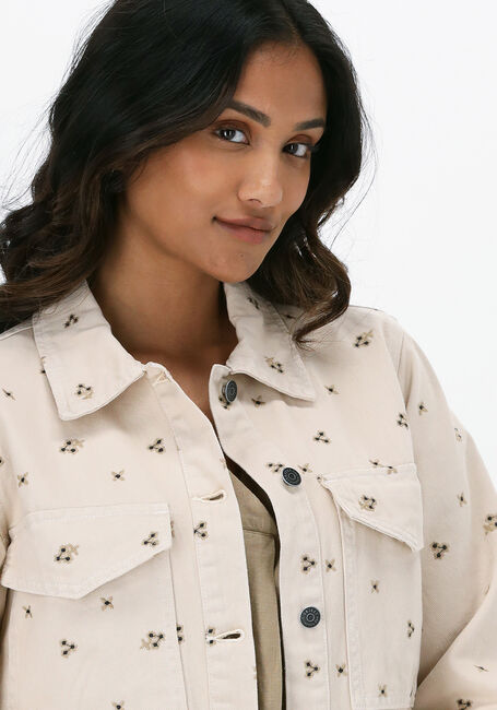 OBJECT Veste en jean JAYLA TWILL LONG SHIRT en beige - large