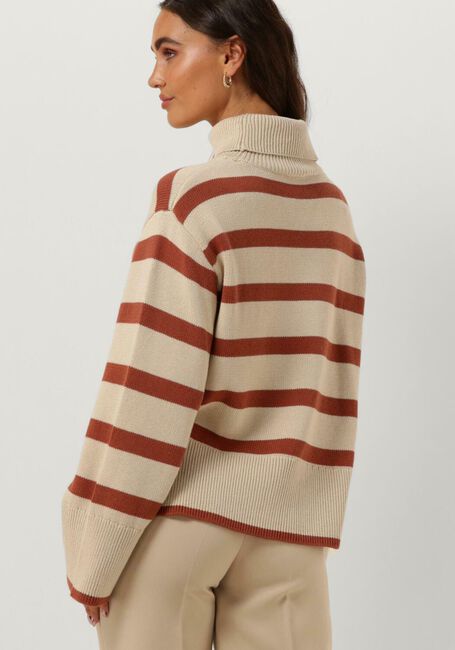 MODSTRÖM Pull CORBINMD STRIPE T-NECK Crème - large