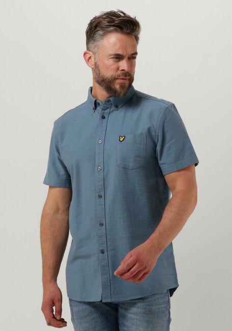 LYLE & SCOTT Chemise décontracté COTTON SLUB SHORT SLEEVE SHIRT Bleu clair - large